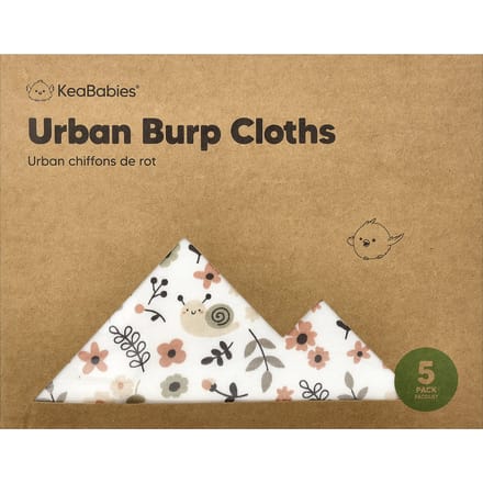 KeaBabies Urban Spuugdoekjes, 5-Pack beige