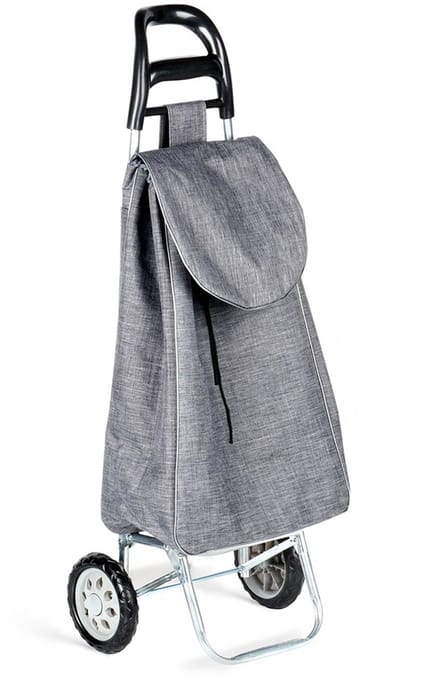 Boodschappentrolley Grijs 30 l - Winkelwagen - Boodschappentas - Trolley - Boodschappenwagen
