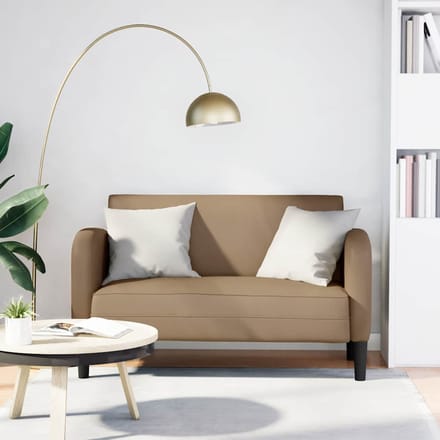 vidaXL - Loveseat - bank - cappuccino - 110 - cm - kunstleer