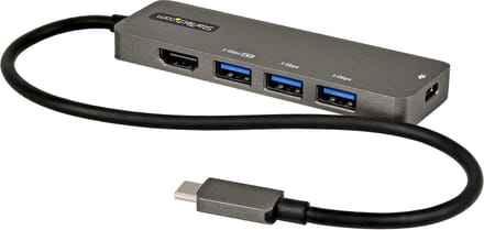 StarTech.com USB C Multiport Adapter USB-C to HDMI 2.0b 4K 60Hz (HDR10) 100W Power Delivery Pass-Through