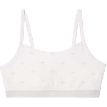 Lacoste Bralette voor dames met logo-print over het gehele oppervlak (Wit)