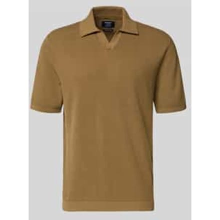 Regular fit Poloshirt met geribde boorden