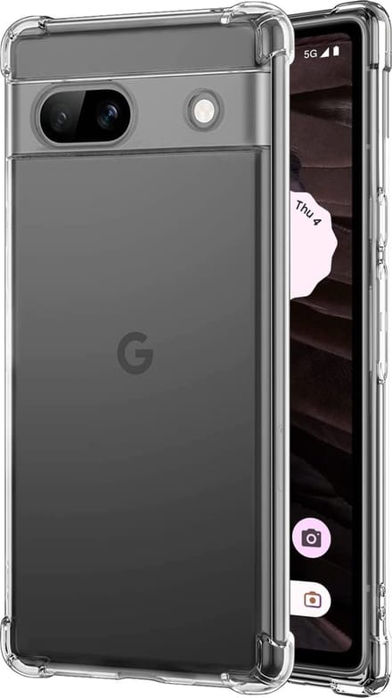 Hoesje geschikt voor Google Pixel 7a - Back Cover Case ShockGuard Transparant