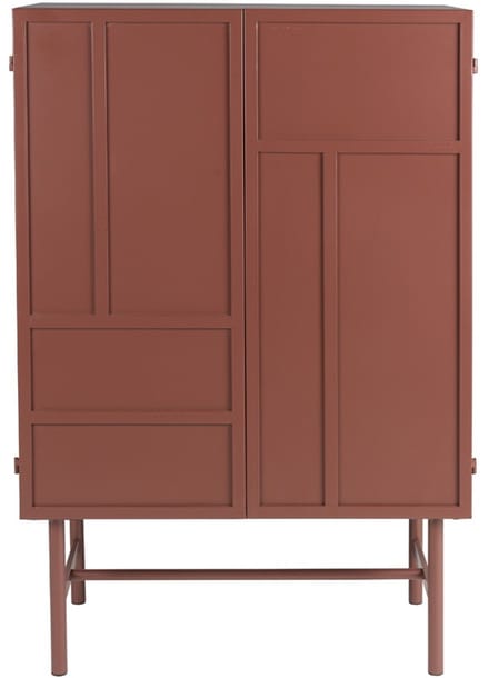 Housecraft Living Davis Kast Metaal Bruin/ Rood
