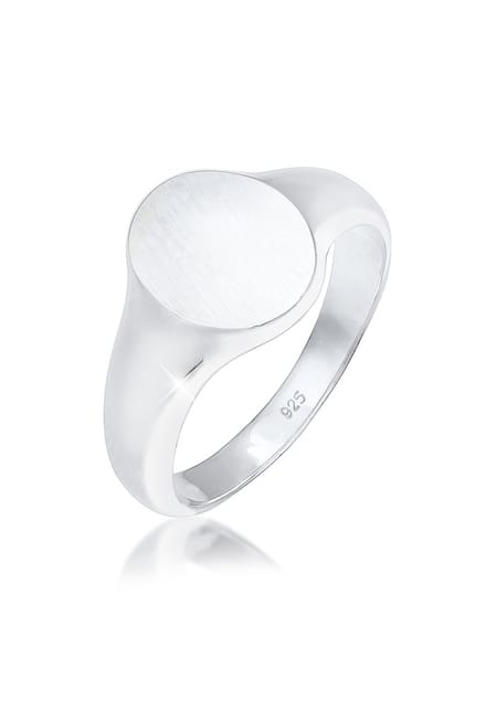 KUZZOI - Ring - Heren Zegel Basic Minimaal Robuust Mat in 925 Sterling Zilver - Heren