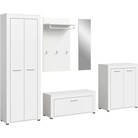 Jam kledingkastcombinatie wit melamine - 35x285x191cm