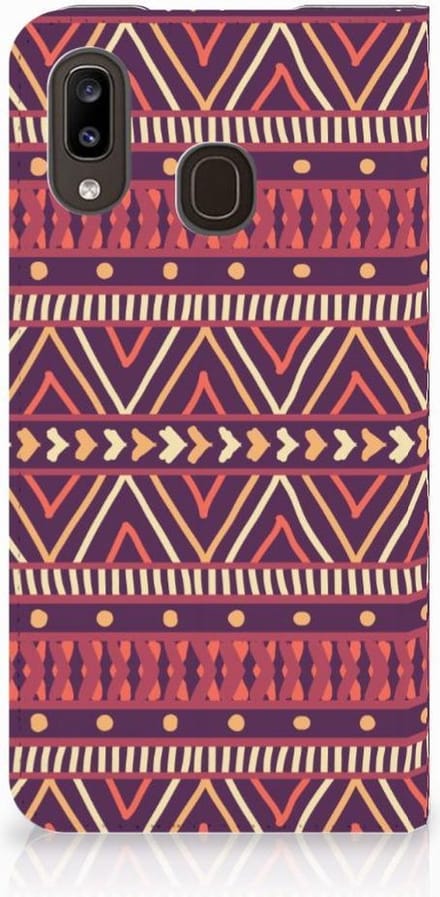 Samsung Galaxy A30 Hoesje met Magneet Aztec Paars