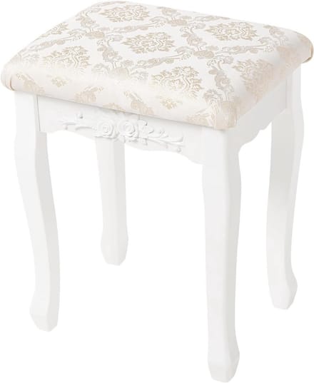 Thuys – Kaptafel Stoel – Make Up Kruk – Krukje – 50cm x 40cm x 30cm – Beige