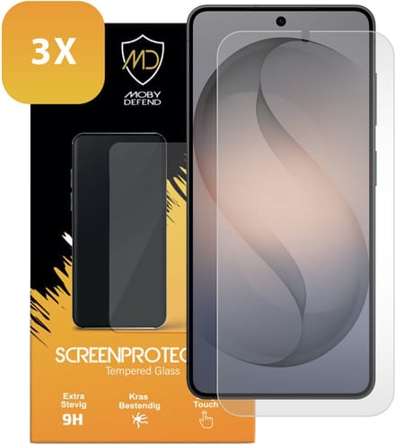 3-Pack MobyDefend Screenprotectors - Geschikt voor Samsung Galaxy S26 - Case-Friendly Screensavers - Gehard Glas