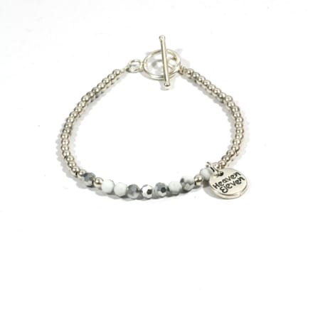 Heaven Eleven - dames - Armband - zilver - plating - wit - glas