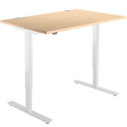 Schäfer Shop  Select Bureautafel START UP, eentraps elektr. in hoogte verstelbaar, B 1200 mm, esdoorn/wit