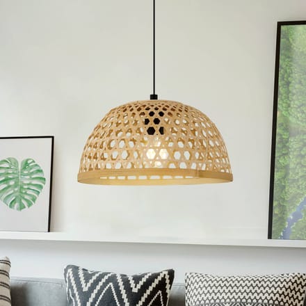 EGLO Claverdon Hanglamp - 1 lichts - Ø37 cm - E27 - Zwart/Bruin