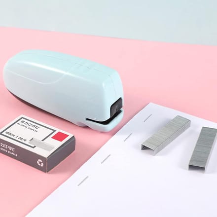 Elektrische nietmachine - Automatische binder - Efficiënt documenteren - Oplaadbare batterij - 10 vel capaciteit - Blauw