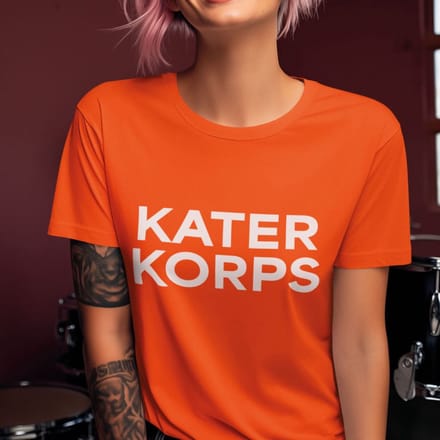 Oranje Koningsdag Dames T-Shirt Kater Korps L