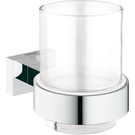 GROHE Essentials Cube houder met drinkglas - Chroom