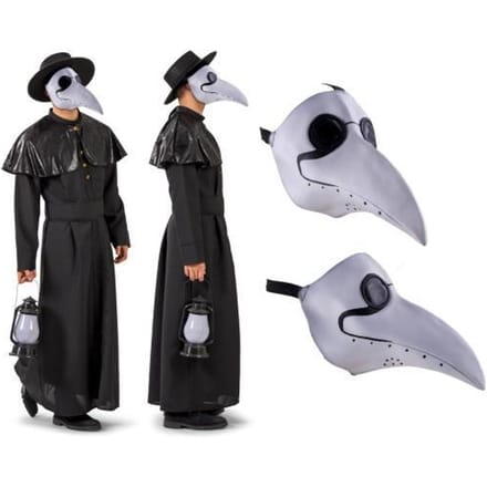 Masker Pestdokter - Halloween Masker - Volwassenen - One Size - Een Stuk
