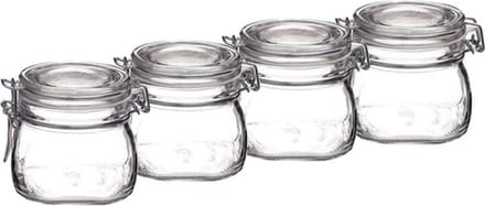 Bormioli Rocco Weckpot - 8x - 500 ml - met rubberen ring - inmaakpot - beugelsluiting
