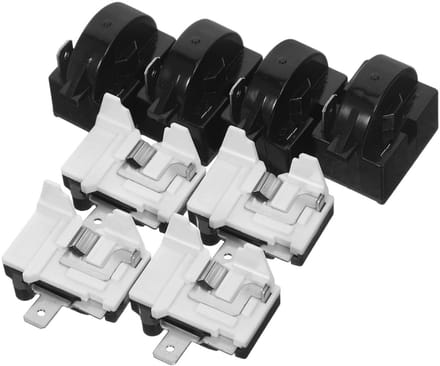 Startrelais Koelkast - Compressor Starter - Compressor Reparatie - Automatische Beveiliging - 4 Stuks - Zwart Wit
