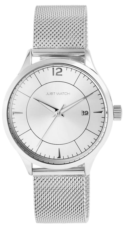 JUST WATCH Herenhorloge roestvrij staal Phille, datumaanduiding