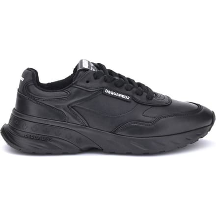 Dsquared² Zwarte Kalfsleren Bos Taurus Athletische Sneakers