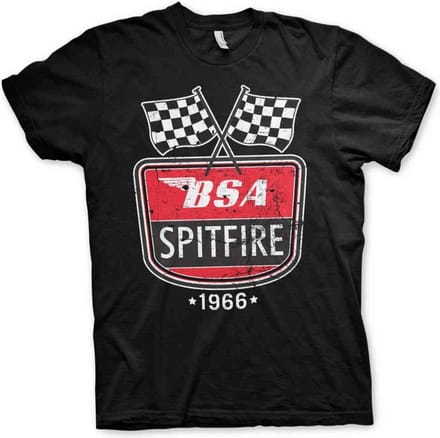 BSA Heren Tshirt -M- Spitfire 1966 Zwart