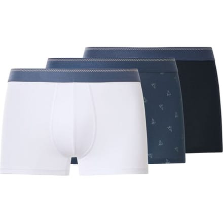 ESMARA MEN Boxer, 3 stuks (Donkerblauw/blauw/wit, M)