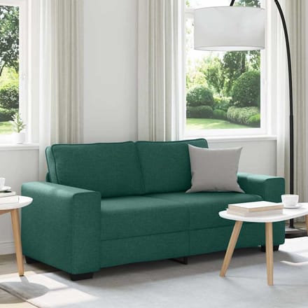 vidaXL - 2-zitsbank - donkergroen - 180x77x82 - cm - stof