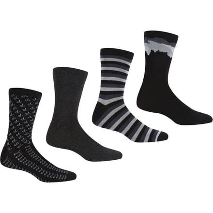 Regatta Heren Lifestyle Sokken (pak van 4) (Zwart)