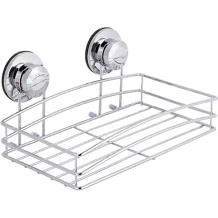 Aquavive Doucherek - Met Zuignappen - Metaal - Verchroomd - 26x20x8cm