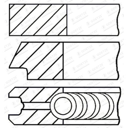 Goetze Engine Zuigerveerringset Goetze Diamant Gecoat LKZ-Ring GOETZE 08-436506-00