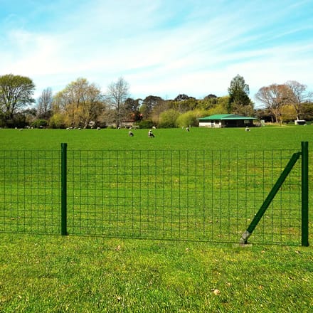 vidaXL - Euro - hek - 10x1,2 - m - staal - groen