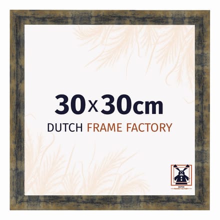 Fotolijst 30x30 cm - MDF - Blauw Goud Gemeleerd - Praag