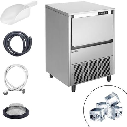 GGM Gastro Eiswürfelbereiter - Würfel - 76 kg/24 h Zilver