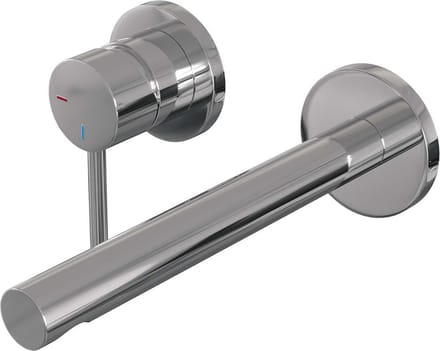 Brauer Chrome Edition inbouw wastafelmengkraan met rechte uitloop en rozetten model A2 chroom