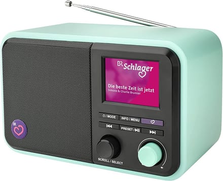 DAB+ Radio met Bluetooth en USB - Mintkleur