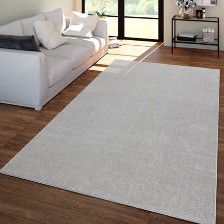 Woonkamertapijt Kurflor effen design modern en tijdloos 160 x 220 cm Rond 160 x 220 cm Rond grijs