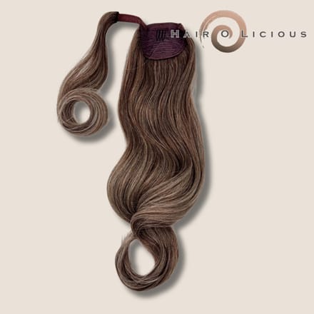 Clip in Ponytail | Ash Brown/Blonde Mix | 60-65cm