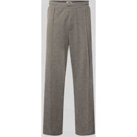 straight fit stoffen broek van katoenmix