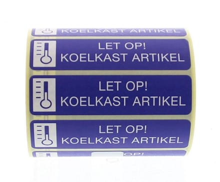 Spruyt Hillen Sticker let op koelkast artikel 500 stuks