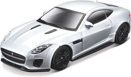 Modelauto Jaguar F-Type geel/zwart 9,5 cm 1:43 - speelgoed auto schaalmodel