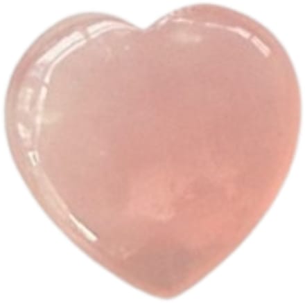 Rozenkwarts hart roze mooie kwaliteit 3cm liefde geven liefde ontvangen rust (1 hartje)