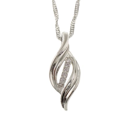 Ilènne - Ketting met hanger Fantasy- platinum plated - Zirkonia