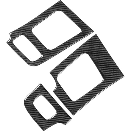 3 stuks Dashboard Links Rechts Luchtuitlaat Sierlijst Frame Decoratie Past voor Prius 2012?2015 RHD black