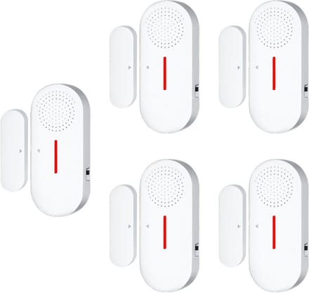 Deurraam Alarm - Venster Sensor - Kinderveiligheid Thuis - 110dB Geluidsniveau - 5 stuks - Wit