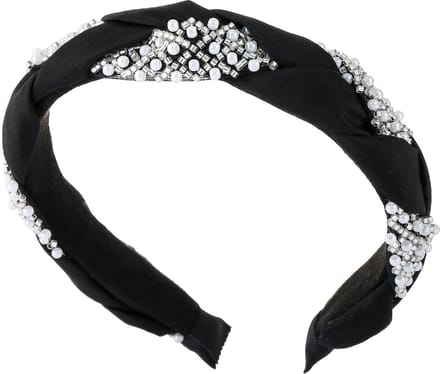 Emilie collection - haarband - parels - steentjes - chique - zwart