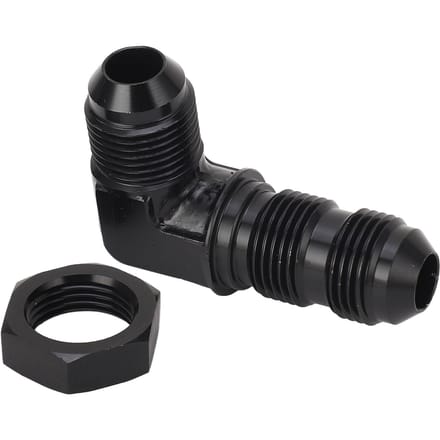 90 Graden 8 AN Flare Doorvoeradapter Herbruikbare Flare Slangkoppeling Doorvoeradapter met Moer