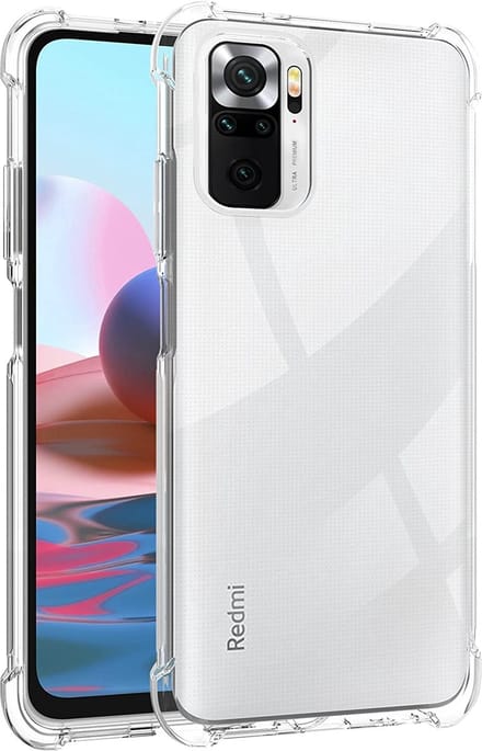Hoesje voor Xiaomi Redmi Note 10 4G backcover Shockproof siliconen Transparant