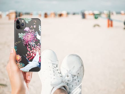 Apple iPhone 11 Pro Max TPU Hoesje Bird Flowers