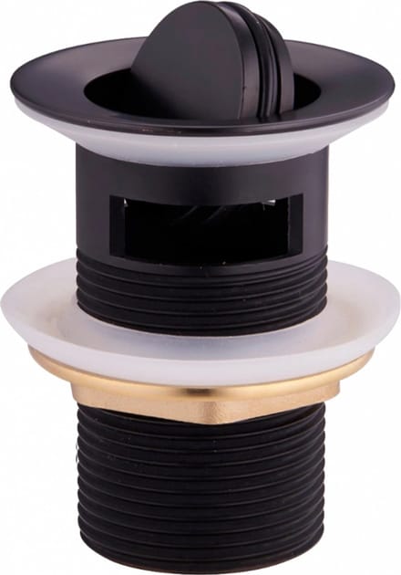 Mexen click-clack draaistop met overloop, zwart - 79923-70