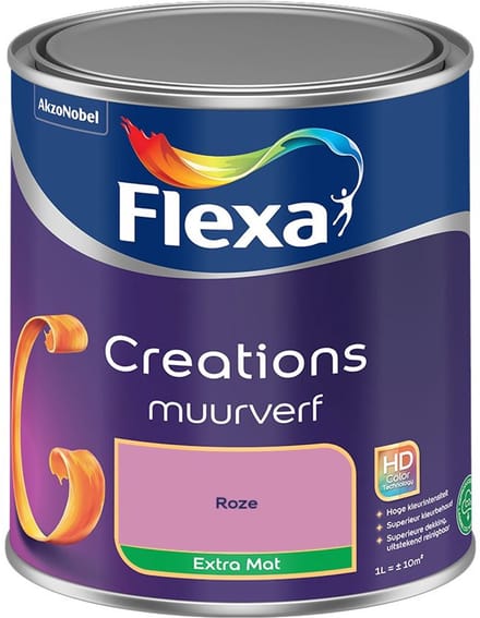 Flexa - Creations Muurverf Extra Mat - Roze - Mengverf - 1 L